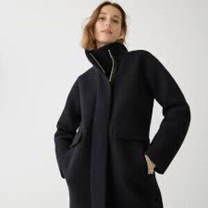 NWT J Crew Cocoon coat in Italian stadium-cloth wool blend Size 0